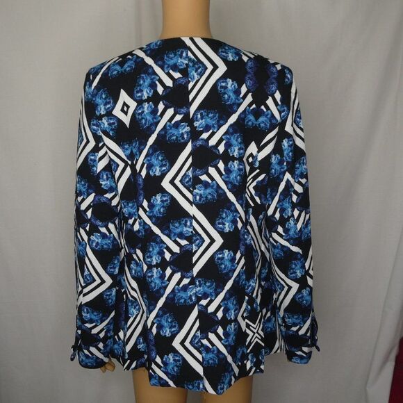 MINKPINK Open Front Blazer Jacket Chevron Print XS - Picture 9 of 11